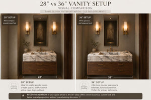 Fluted Calacatta Viola Marble Sink Vanity with Solid Wood Cabinet | Luxury Bathroom Vanity