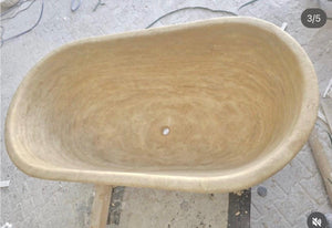 Travertine Stone Bathtub | 70" Luxury Freestanding Natural Stone Soaking Tub