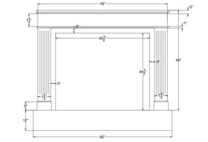 Custom Carrara White Marble Fireplace Mantel | Fluted Luxury Surround