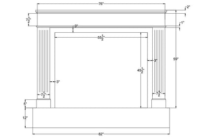 Custom Carrara White Marble Fireplace Mantel | Fluted Luxury Surround