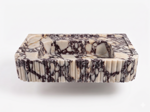 Custom Calacatta Viola Marble Sink Vanity with Brass Legs