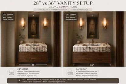 Fluted Calacatta Viola Marble Sink Vanity with Solid Wood Cabinet | Luxury Bathroom Vanity
